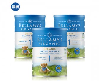 【澳洲直邮包邮】Bellamy's 贝拉米 有机奶粉1段 900克x3罐/箱（0-12个月适用）